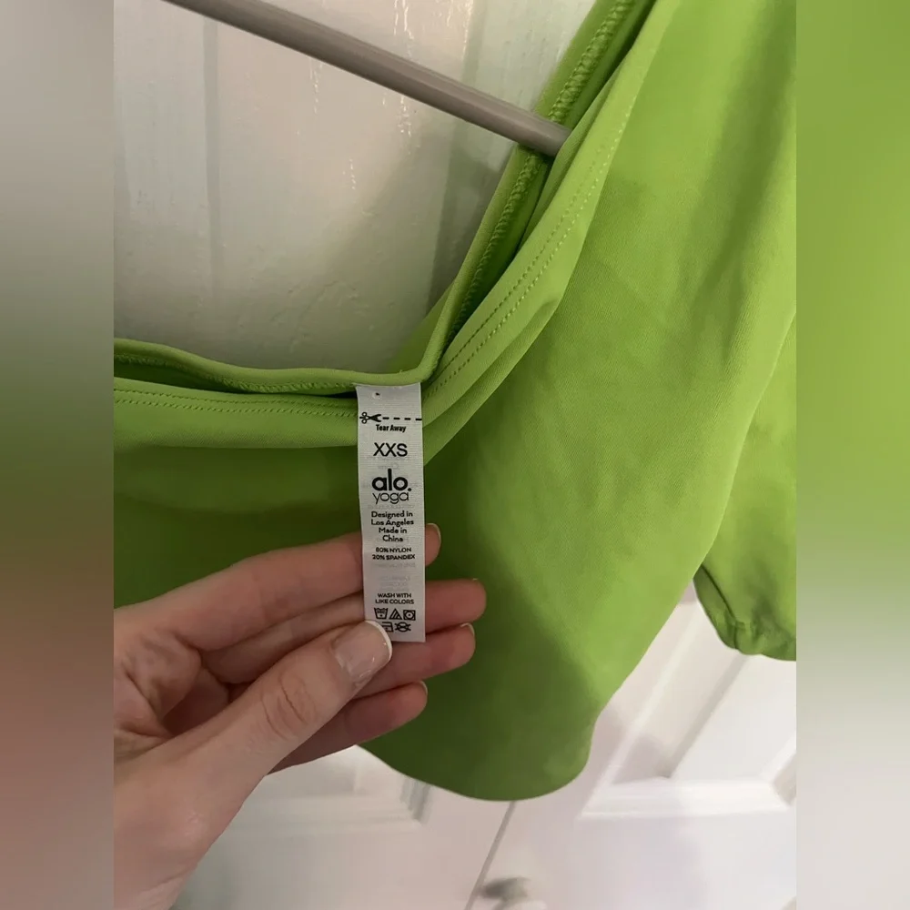 ALO Yoga Green Apple Bodysuit Size XXS